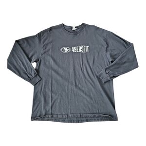 Gildan SF 49ers Fit Black Long Sleeve Crewneck Shirt Men's XL Black